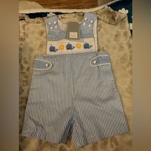 NWT Whale boys Jon Jon/Romper